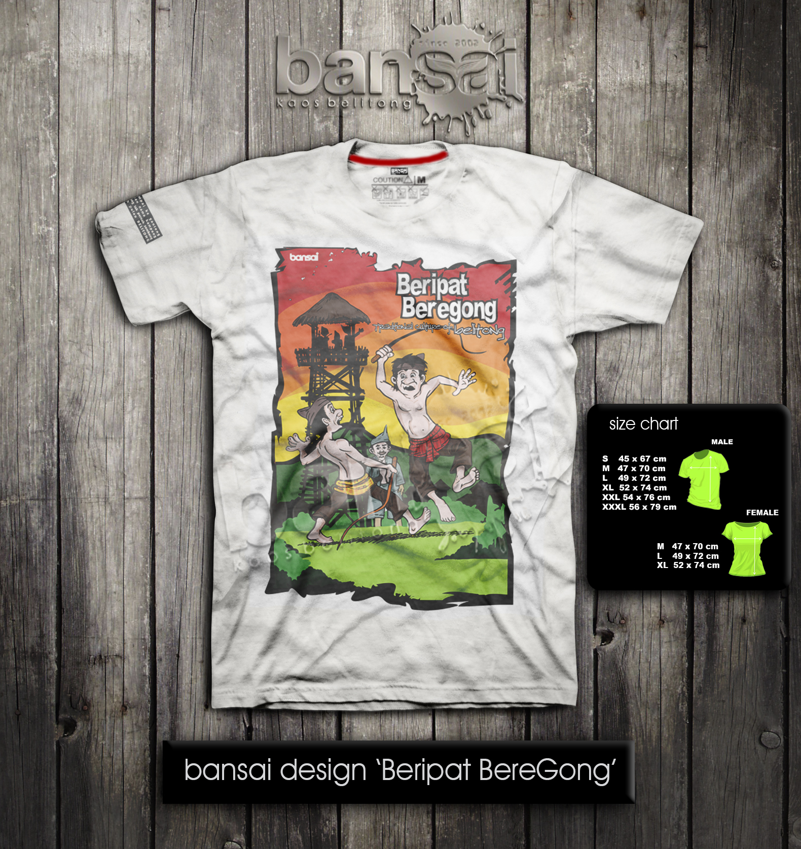 Kaos Khas Belitung Bansai