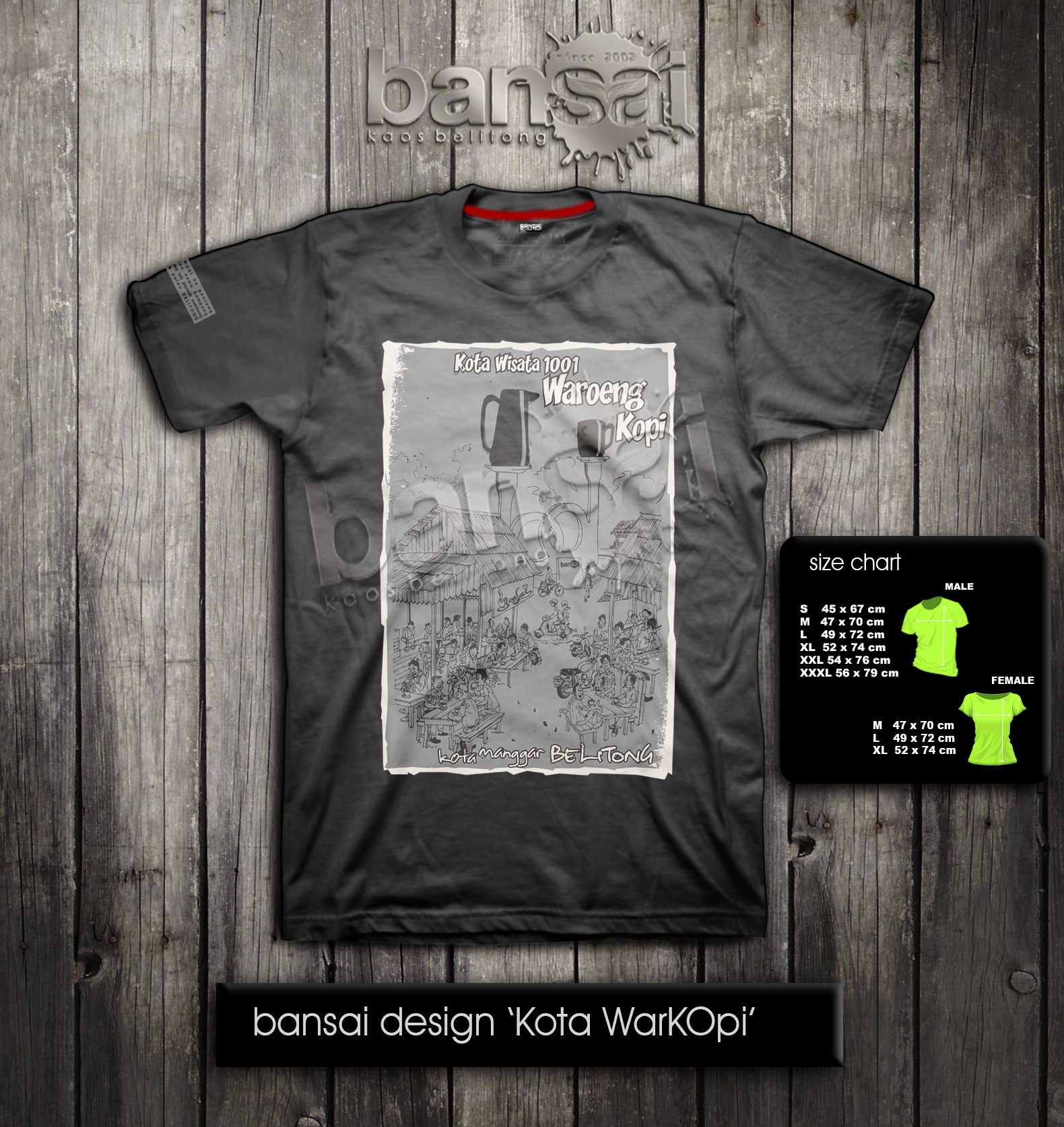 Kaos Khas Belitung Bansai