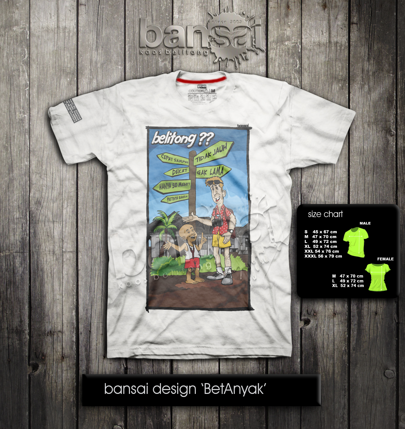 Oleh-oleh Khas Belitung Kaos Bansai